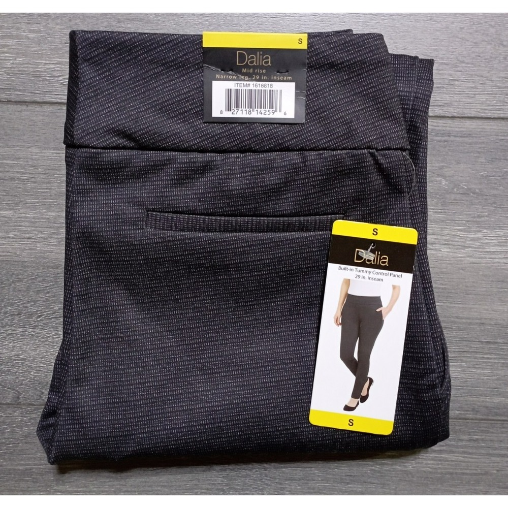 Dalia Mid Rise Narrow Leg Pants Adult Womens Small Black Stone 29" Inseam